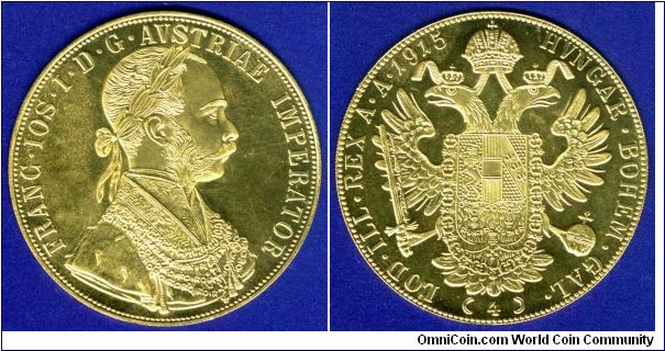 4 Dukat.
Austro-Hungary empire.
Franc Ioseph I (1848-1916).
Military issue.


Au986f. 13,96gr.