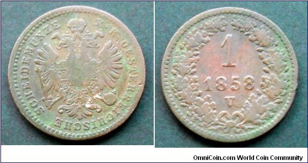 Austria 1 kreuzer.
1858 V - Venice