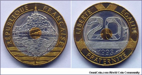 France 20 francs.
1993 (II)