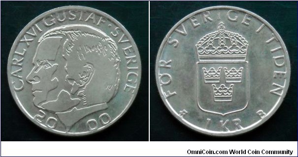 Sweden 1 krona.
2000 B