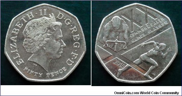 50 pence. 2014, XX Commonwealth Games - Glasgow (II)