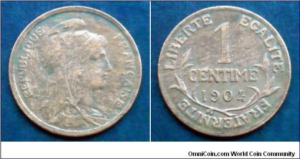 France 1 centime.
1904