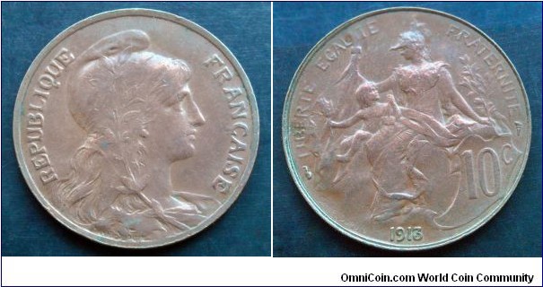 France 10 centimes.
1913