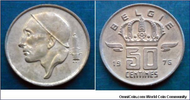 Belgium 50 centimes.
1976, Belgie