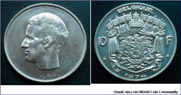 Belgium 10 francs.
1974, Belgique