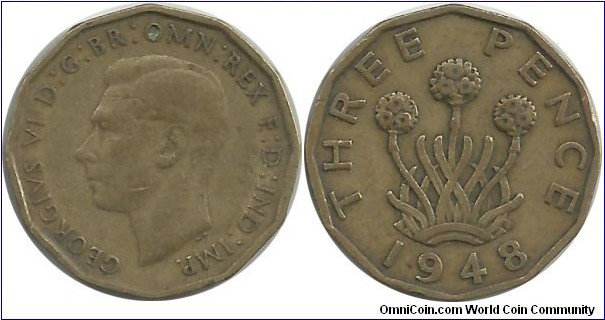 GreatBritain 3 Pence 1948