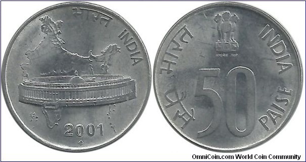 India-Republic 50 Paise 2001(B)