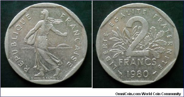 France 2 francs.
1980