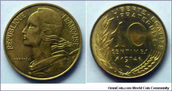 France 10 centimes.
1974