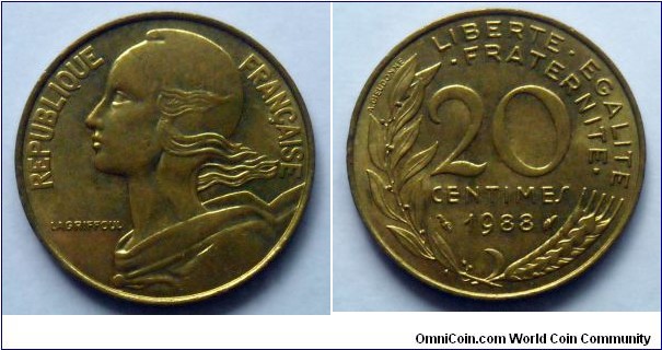 France 20 centimes.
1988