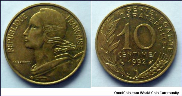 France 10 centimes.
1992