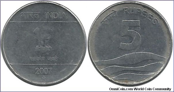 India-Republic 5 Rupees 2007(H)
