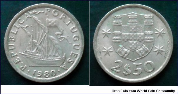 Portugal 2,50 escudos.
1980