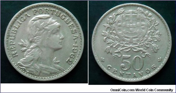 Portugal 50 centavos.
1962