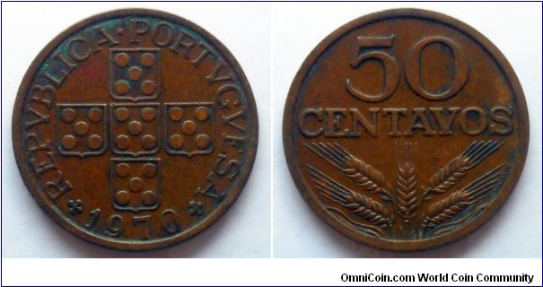 Portugal 50 centavos.
1970