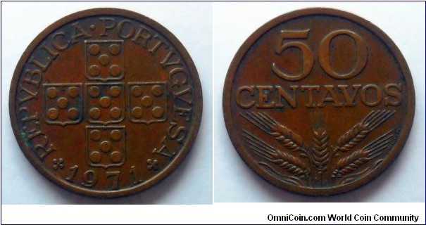 Portugal 50 centavos.
1971