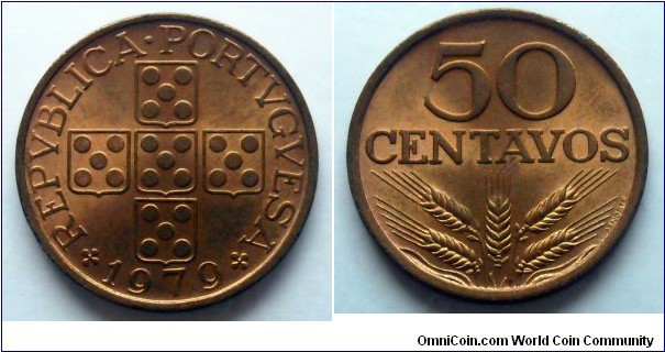 Portugal 50 centavos.
1979 (III)