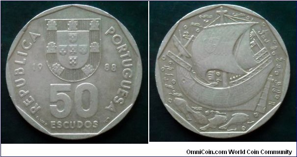 Portugal 50 escudos.
1988
