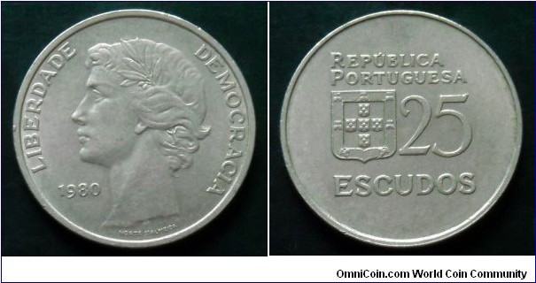 Portugal 25 escudos.
1980
