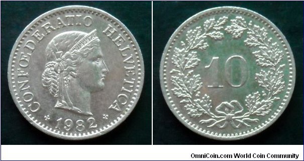 Switzerland 10 rappen.
1982 (III)