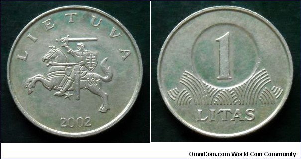 Lithuania 1 litas.
2002