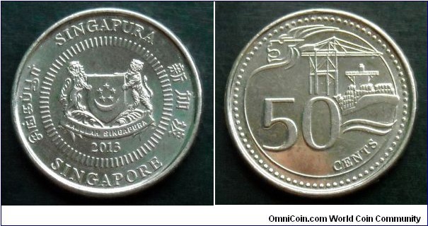 Singapore 50 cents.
2013
