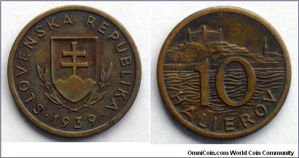 Slovakia 10 halierov.
1939