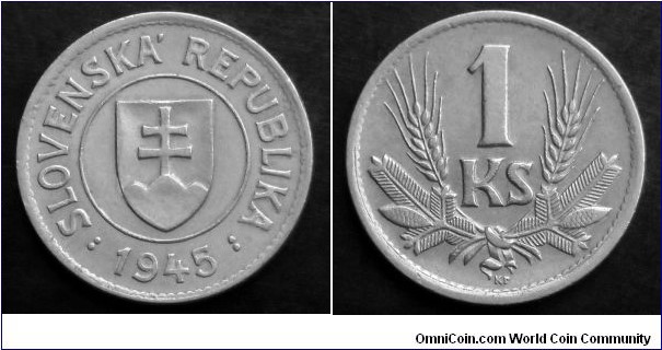 Slovakia 1 koruna.
1945