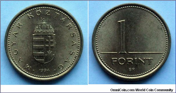 Hungary 1 forint.
1994