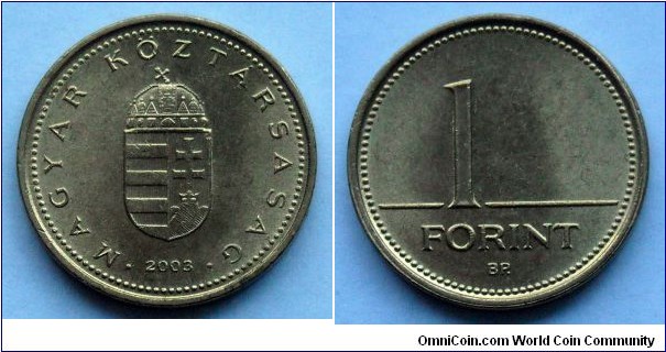 Hungary 1 forint.
2003