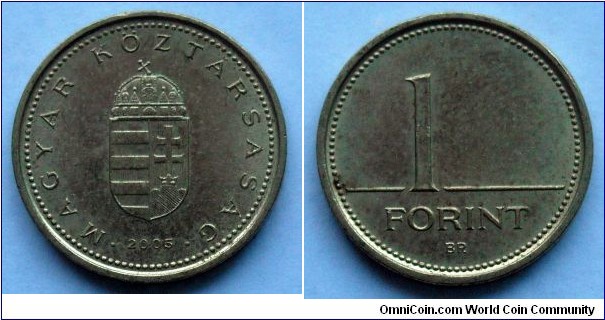 Hungary 1 forint.
2005