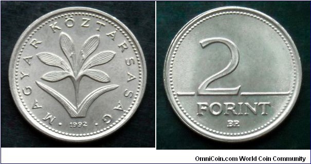 Hungary 2 forint.
1992