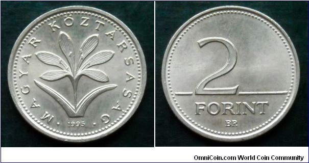 Hungary 2 forint.
1995