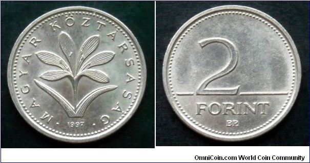 Hungary 2 forint.
1997