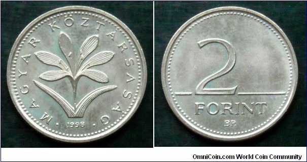 Hungary 2 forint.
1998