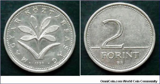 Hungary 2 forint.
1999