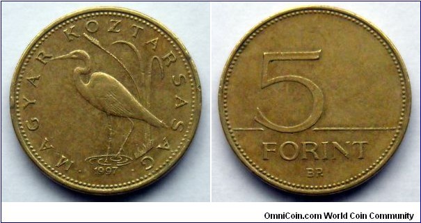 Hungary 5 forint.
1997