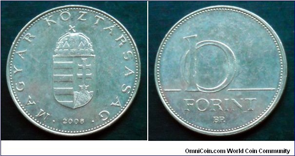 Hungary 10 forint.
2008