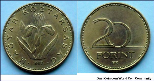 Hungary 20 forint.
1993