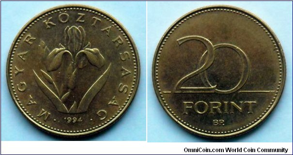 Hungary 20 forint.
1994 (II)