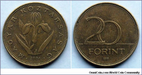 Hungary 20 forint.
2004