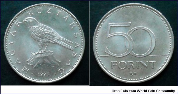 Hungary 50 forint.
1995