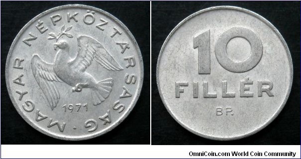 Hungary 10 filler.
1971