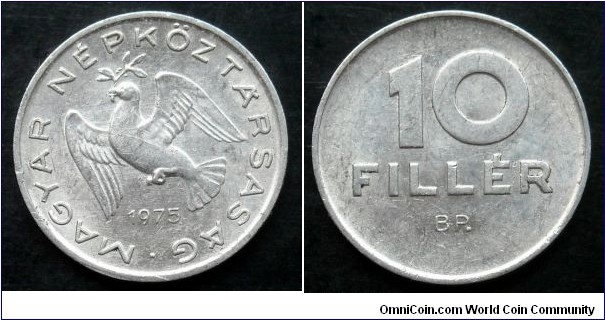 Hungary 10 filler.
1975