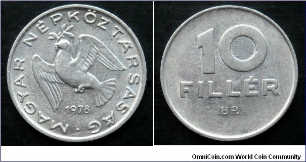 Hungary 10 filler.
1978