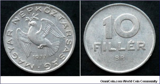 Hungary 10 filler.
1977