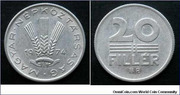 Hungary 20 filler.
1974 (II)