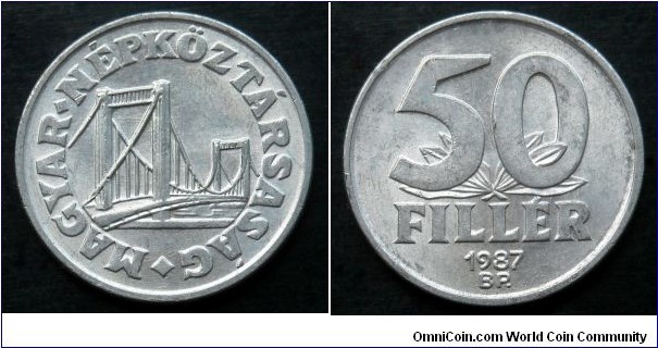 Hungary 50 filler.
1987