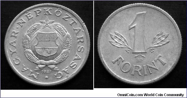 Hungary 1 forint.
1987
