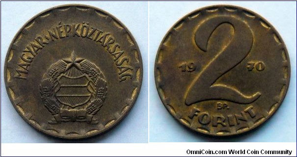 Hungary 2 forint.
1970 (II)